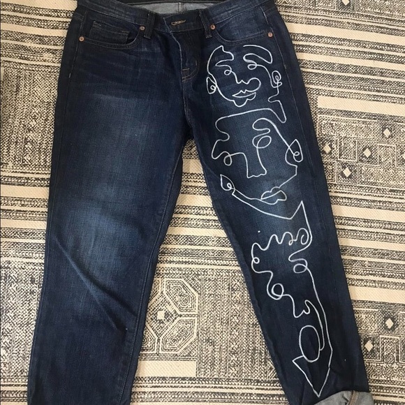 Abstract Face Jeans - Picture 2 of 7